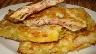 Рецепт Гренков из тонкого лаваша с крабовыми палочками