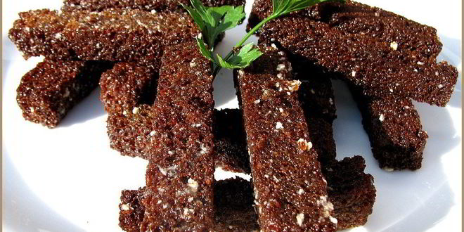 Рецепт гренков с чесноком и укропом