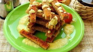 Рецепт Гренков с чесноком и яйцом