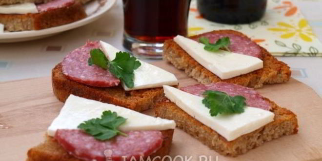 Рецепт Гренков с чесноком к пиву