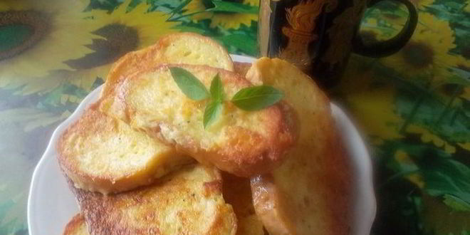 Рецепт гренков с картофелем и брынзой