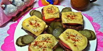 Шаг 14: гренков с овощами под сыром