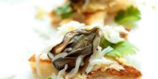 Рецепт гренков с устрицами