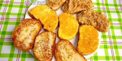 Шаг 9: гренков сахарных, сырных и запеченные с яблоками