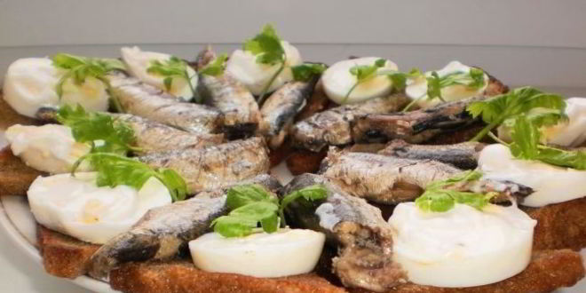 Рецепт гренков со шпротами