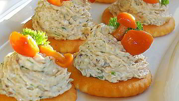 Рецепт Грибной закуски на крекерах