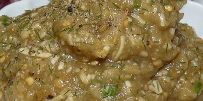 Шаг 2: баклажанной икры в прошутто