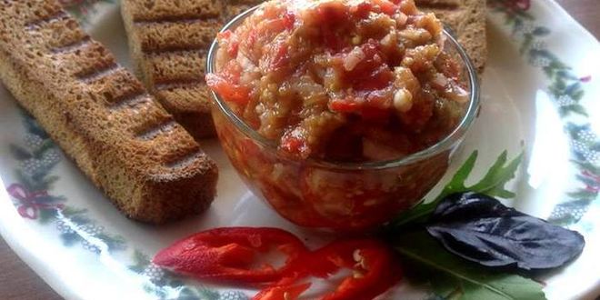 Рецепт икры из печеных баклажанов