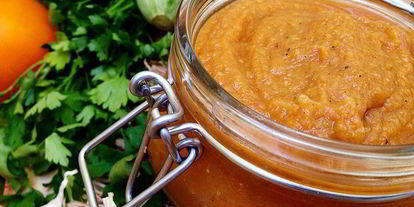 Шаг 6: кабачковой икры, запеченной в рукаве