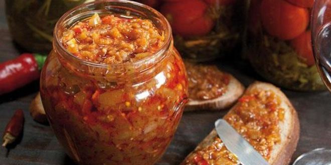 Рецепт Овощной икры из баклажанов и перца