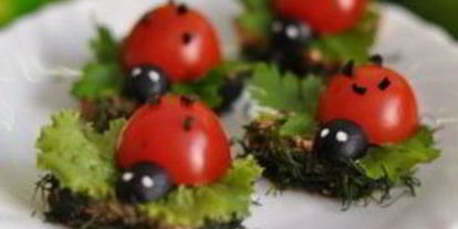 Шаг 3: канапе божьи коровки