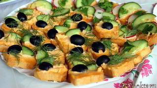 Рецепт Канапе Морская фантазия