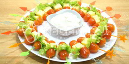 Шаг 4: канапе рождественский венок