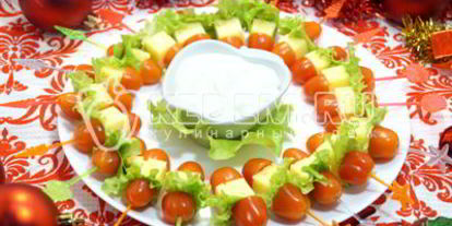 Шаг 5: канапе рождественский венок