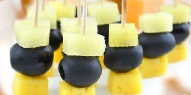 Рецепт канапе с ананасом