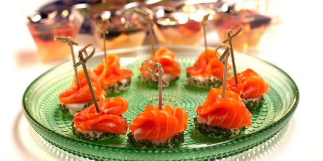 Рецепт канапе с форелью