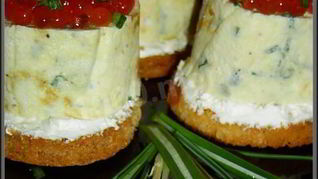 Рецепт Канапе с икрой Фейерверк вкуса