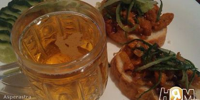 Шаг 3: канапе с икрой морского ежа