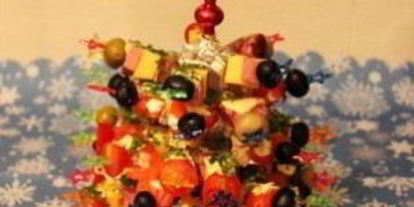 Шаг 5: канапе с колбасоя и сырома