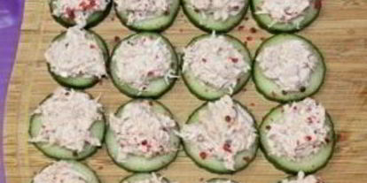 Шаг 3: канапе с крабовым мясом