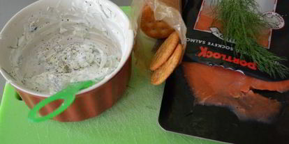 Шаг 2: канапе с лососем и сливочным сыром