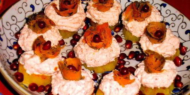 Рецепт канапе с лососем