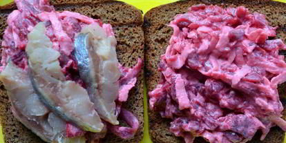 Шаг 3: канапе сельдь без шубы