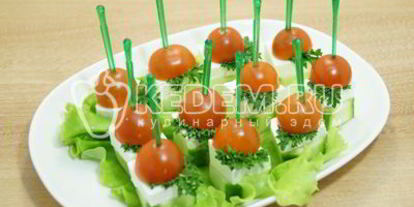 Шаг 4: овощного канапе с сыром фета