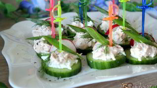 Рецепт Овощных канапе Девичьи посиделки