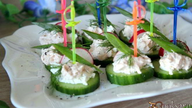 Рецепт Овощных канапе Девичьи посиделки