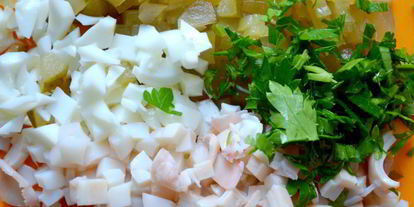 Шаг 3: творожно-кальмарной паста для канапе