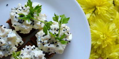 Шаг 4: творожно-кальмарной паста для канапе