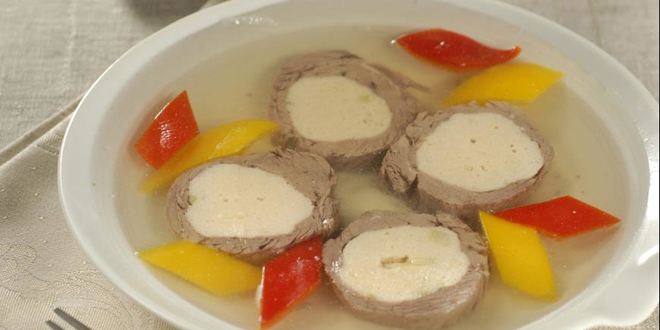 Рецепт холодца с куриными медальонами