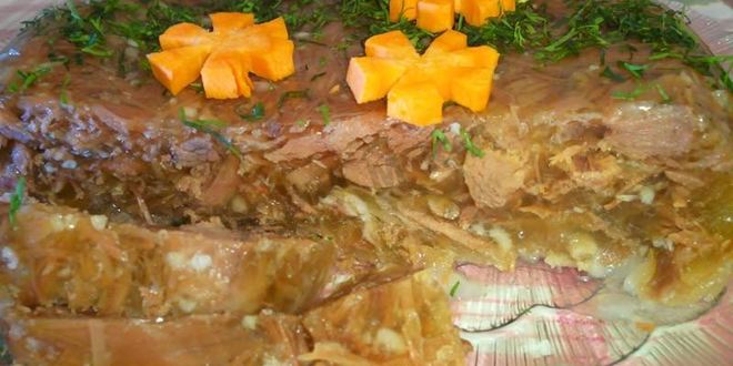 Рецепт Студня холодец из свиной головы