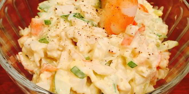 Рецепт коктейля из креветок с огурцом