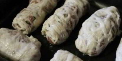 Шаг 5: колбасы в сетке