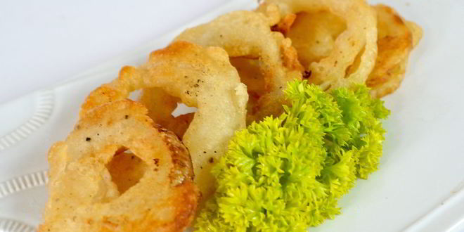 Рецепт луковых колец в пивном кляре