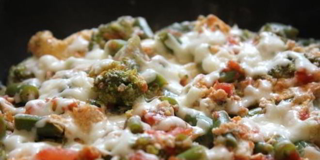 Рецепт белкового омлета с брокколи и фасолью