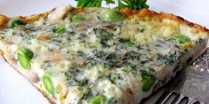 Шаг 6: фриттаты с копченой скумбрией и зеленым горошком