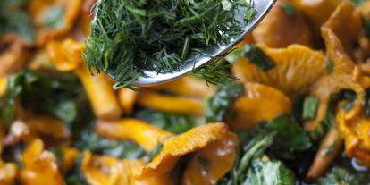 Шаг 5: фриттаты с лисичками