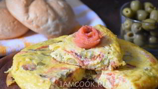 Рецепт Фриттаты с лососем и сыром