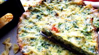 Рецепт Фриттаты с макаронами и шпинатом