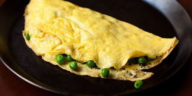 Рецепт горохового омлета с мятой и маскарпоне