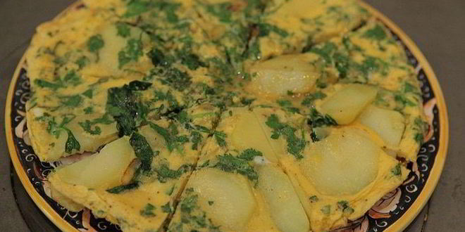 Рецепт испанского омлета со шпинатом