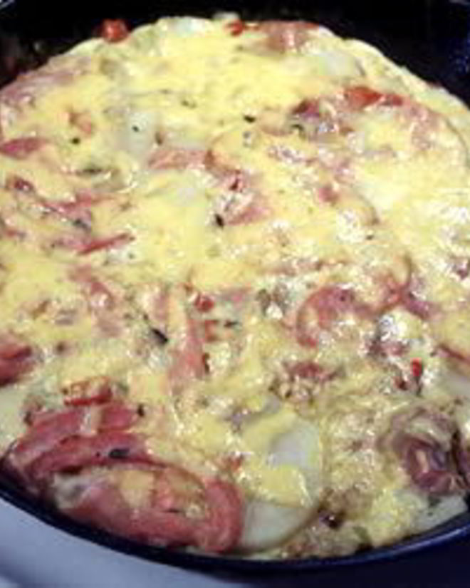 Рецепт омлета с грибами в духовке