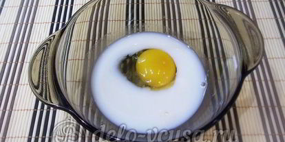 Шаг 2: омлета с грушей