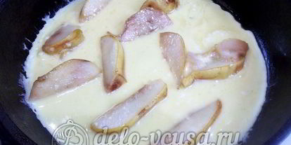 Шаг 4: омлета с грушей