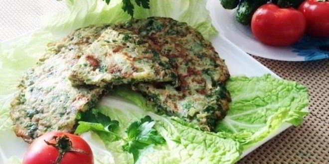 Рецепт омлета с кабачками и зеленью