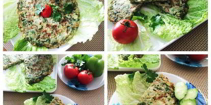 Шаг 2: омлета с кабачками и зеленью