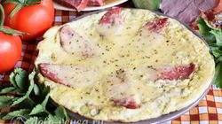 Рецепт Омлета с колбасой и сыром